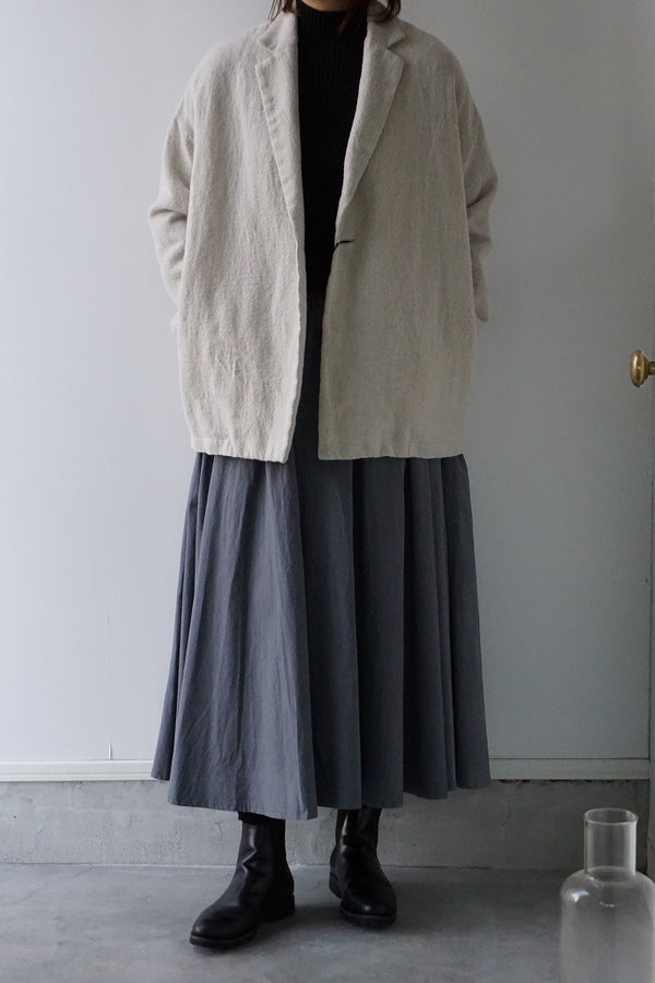 TRAVAIL MANUEL(トラバイユマニュアル)　ウールリネンミルドラスティックジャケット