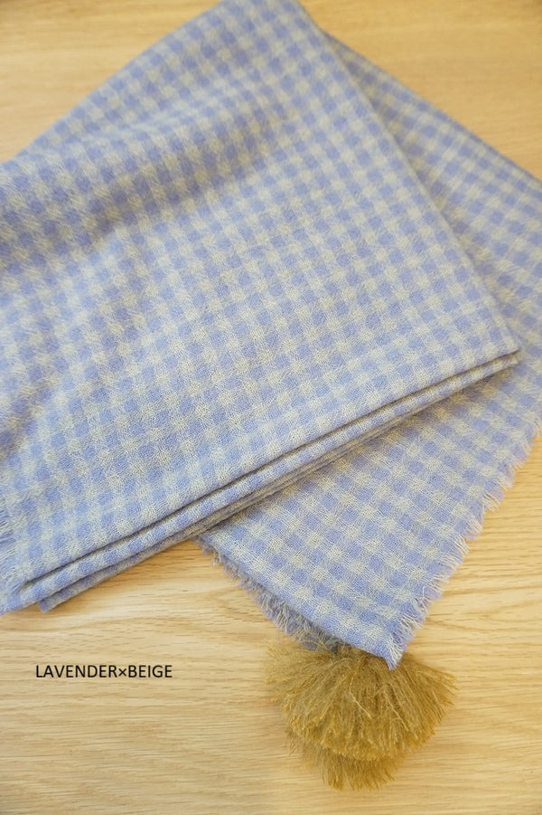ROBE de PEAU（ローブデポー）WOOL GAUZE TASSEL STOLE – SACHET.