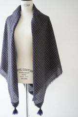 ROBE de PEAU（ローブデポー）WOOL GAUZE TASSEL STOLE