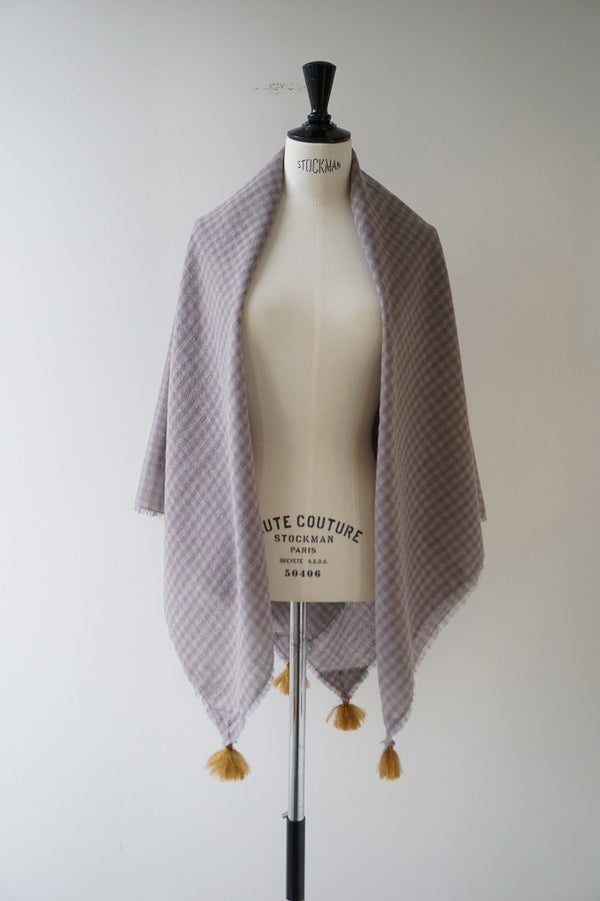ROBE de PEAU（ローブデポー）WOOL GAUZE TASSEL STOLE – SACHET.