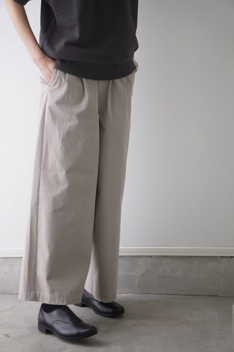 maison de soil(メゾンドソイル)　COTTON DYED TWILL EASY WIDE PANTS