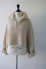 a'nuke(アンヌーク)　Short Zip Knit