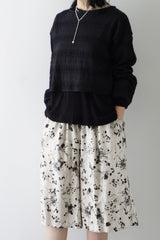 mizuiro-ind(ミズイロインド) rayon linen print short PT