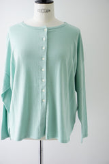 STAMP AND DIARY(スタンプアンドダイアリー)　コットンカシミヤ　2WAYワイドカーディガン長袖