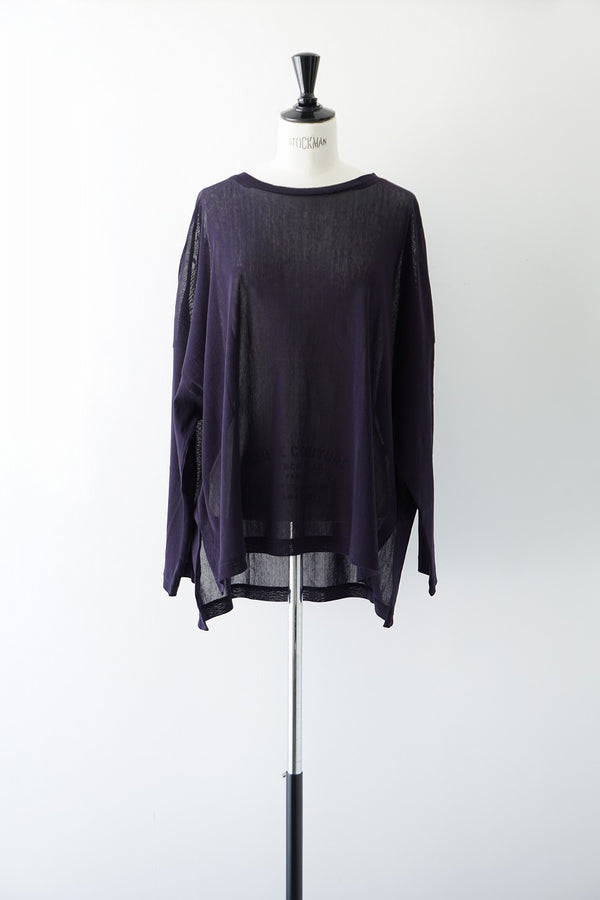 mizuiro-ind(ミズイロインド) mesh long slv wide T