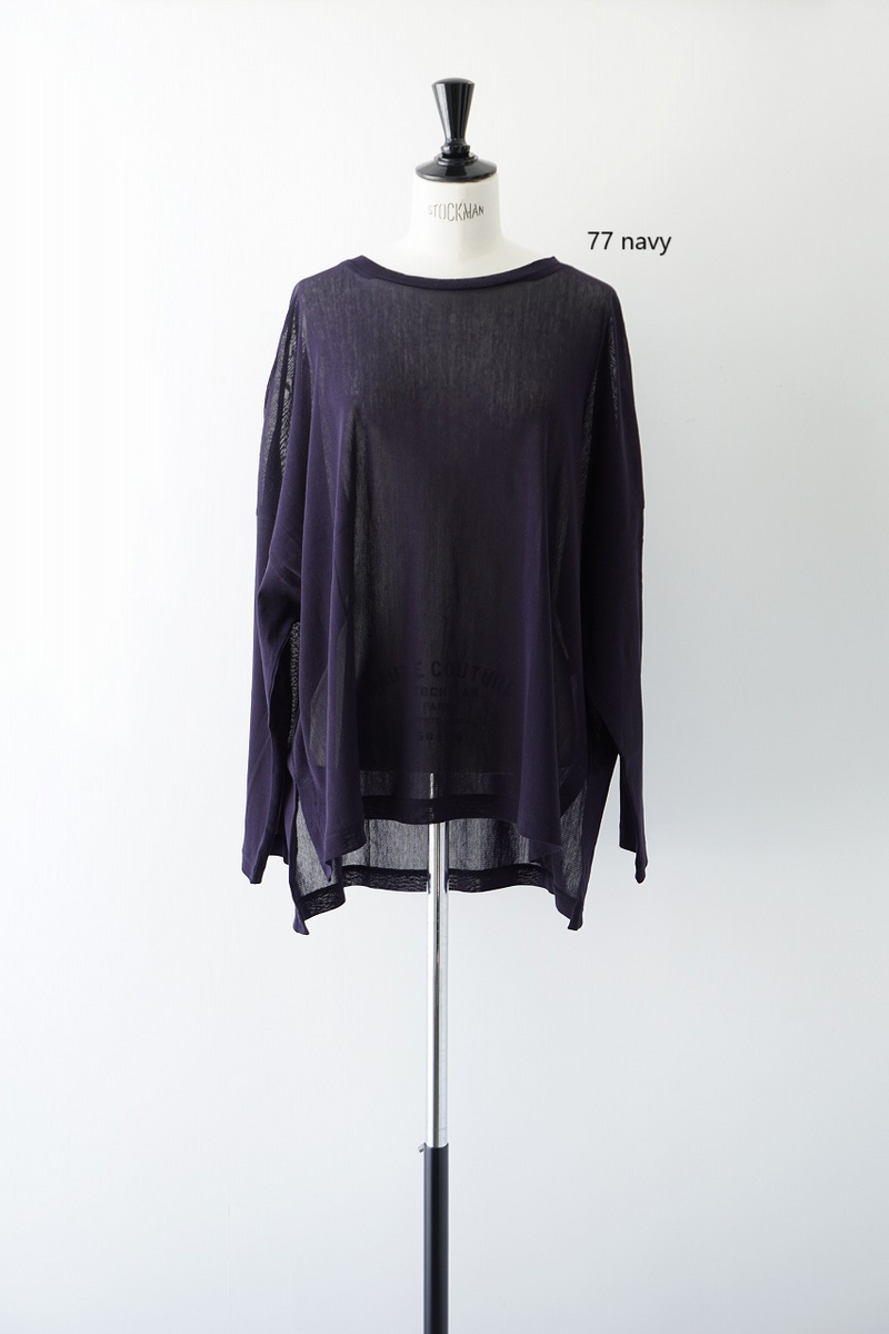 mizuiro-ind(ミズイロインド) mesh long slv wide T