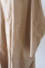 UNIVERSAL TISSU(ユニヴァーサルティシュ)　コットンリヨセル起毛ワッシャーブロード　ステンカラーワイドシャツコート