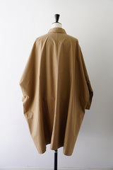 UNIVERSAL TISSU(ユニヴァーサルティシュ)　コットンリヨセル起毛ワッシャーブロード　ステンカラーワイドシャツコート