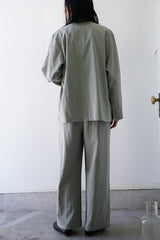 me.（ミードット）sheer satin ノーカラージャケット