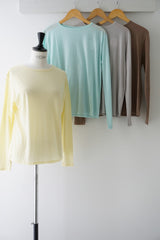 me.（ミードット）flow cotton silk L/S T