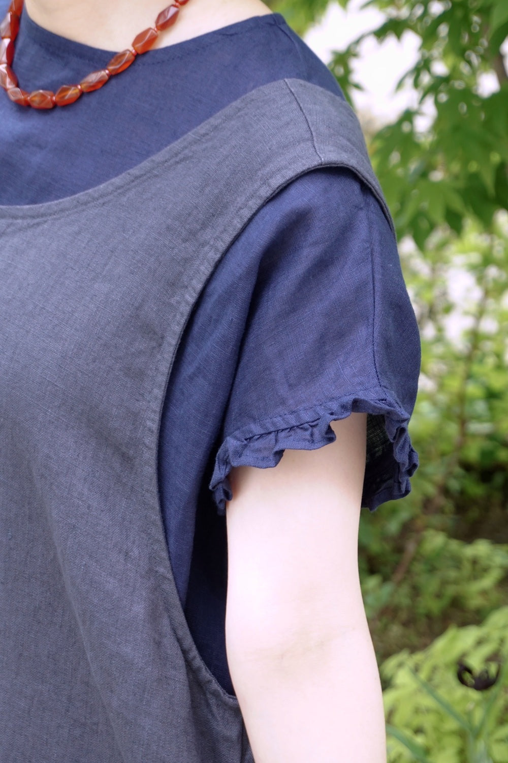 foglinenwork ベック　ジャンプスーツ　アシェ 再入荷 fog linen work(フォグリネンワーク) エステル ジャンプ