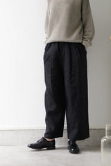 TRAVAIL MANUEL(トラバイユマニュアル) フレンチリネンツイル　2タックトラウザーズ