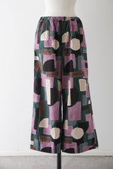 prit（プリット）40/1ブロードコラージュプリント　ワイドパンツ