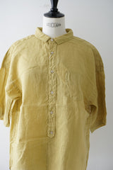 prit（プリット）60/1フレンチリネン　5分袖レギュラーカラーシャツ