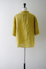 prit（プリット）60/1フレンチリネン　5分袖レギュラーカラーシャツ