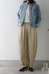 WHYTO.(ホワイト) tuck barrel pants