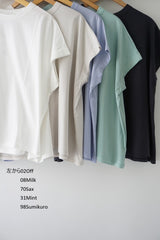 Nouvelles du paradis(ヌーベルドゥパラディ) トロワ天竺　フレンチワイドTシャツ