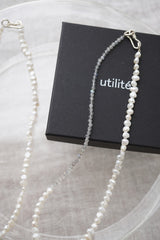 utilite(ユティリテ)　original　accesories　ネックレス40㎝　グレー系