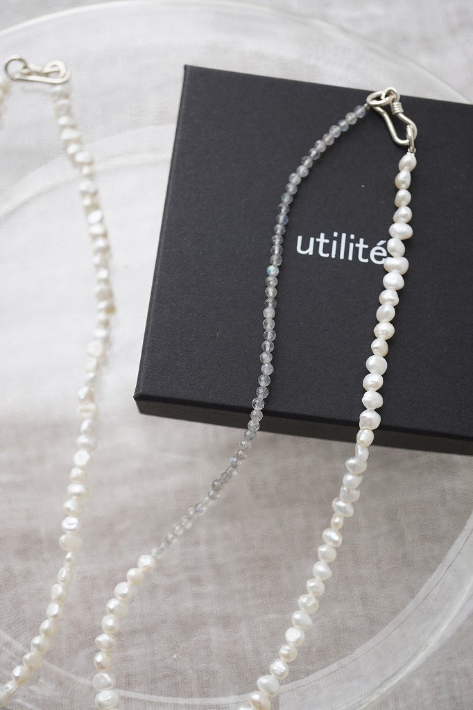 utilite(ユティリテ)　original　accesories　ネックレス40㎝　グレー系