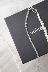 utilite(ユティリテ)　original　accesories　ネックレス40㎝　グレー系