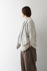 prit（プリット）50/1オーガニックコットンボイルビエラ近江晒加工　ワンボタンジャケット