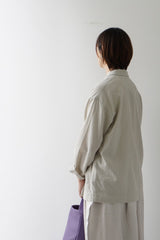 prit（プリット）50/1オーガニックコットンボイルビエラ近江晒加工　ワンボタンジャケット
