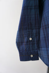 Yarmo(ヤーモ)　Ruffle Shirts Indigo Madras