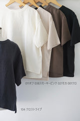 TISSU(ティシュ)トリプルワッシャーリネン バックボタンシャツ