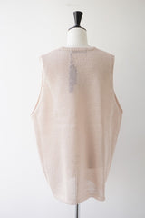 mizuiro-ind(ミズイロインド)wide V neck vest　ivory