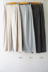 assiette(アシェット)　80/1高密バックサテンワッシャー　パンツ