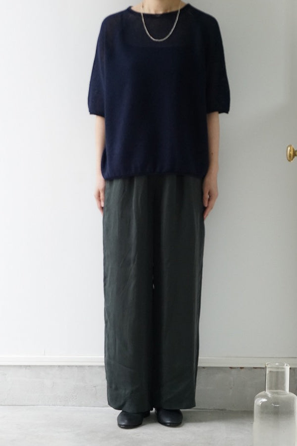 assiette(アシェット)　キュプラツィル　イージーパンツ　DK.GRN