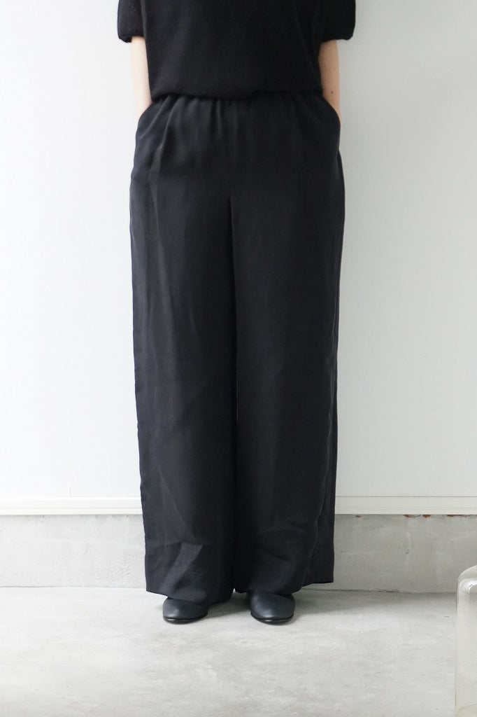 assiette(アシェット)　キュプラツィル　イージーパンツ　BLK
