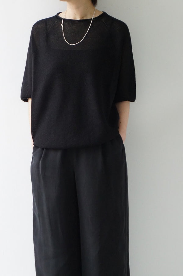 FACTORY(ファクトリー) 和紙×ペルー綿ロールネックセーター　ブラック