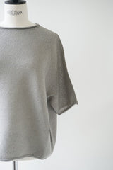 再入荷　FACTORY(ファクトリー) 和紙×ペルー綿ロールネックセーター　グレー（松煙）