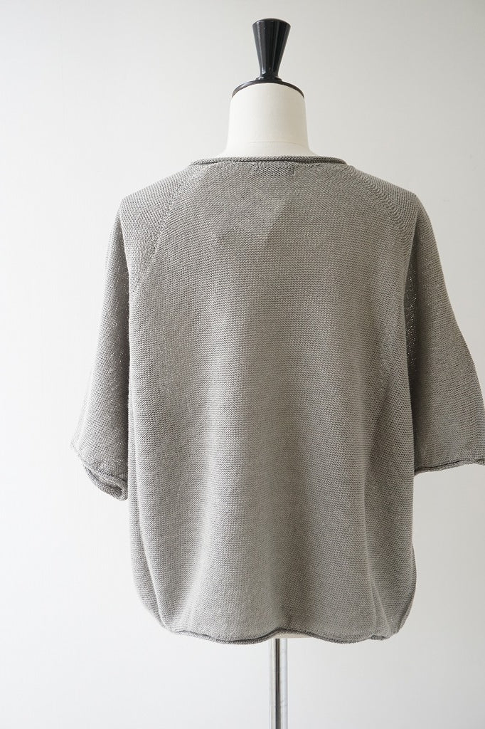 再入荷　FACTORY(ファクトリー) 和紙×ペルー綿ロールネックセーター　グレー（松煙）