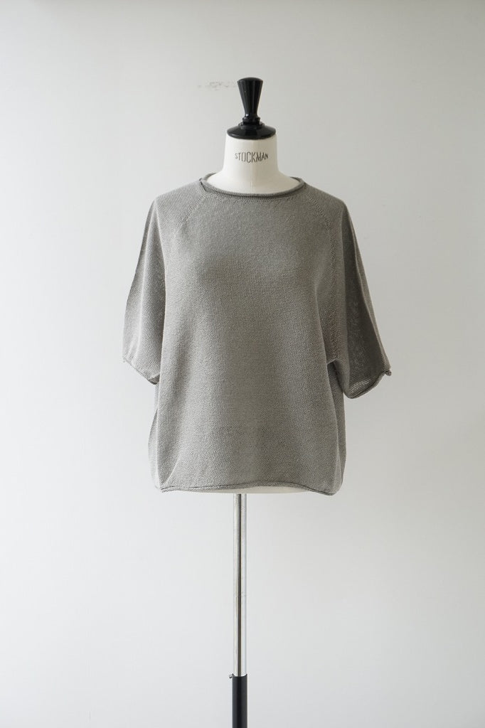 再入荷　FACTORY(ファクトリー) 和紙×ペルー綿ロールネックセーター　グレー（松煙）