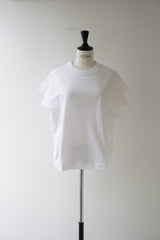 TRAVAIL MANUEL(トラバイユマニュアル) クラシック天竺フレンチT　WHITE