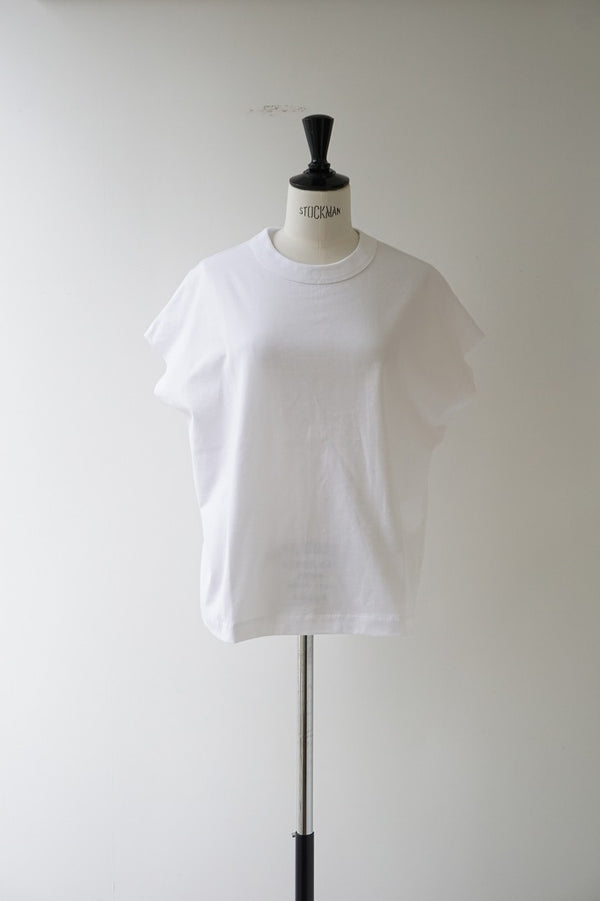 TRAVAIL MANUEL(トラバイユマニュアル) クラシック天竺フレンチT　WHITE