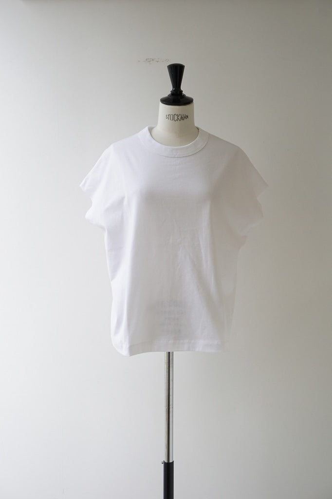 TRAVAIL MANUEL(トラバイユマニュアル) クラシック天竺フレンチT　WHITE