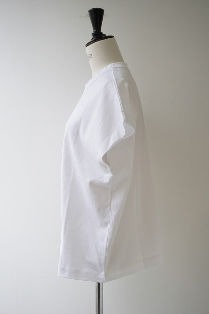 TRAVAIL MANUEL(トラバイユマニュアル) クラシック天竺フレンチT　WHITE
