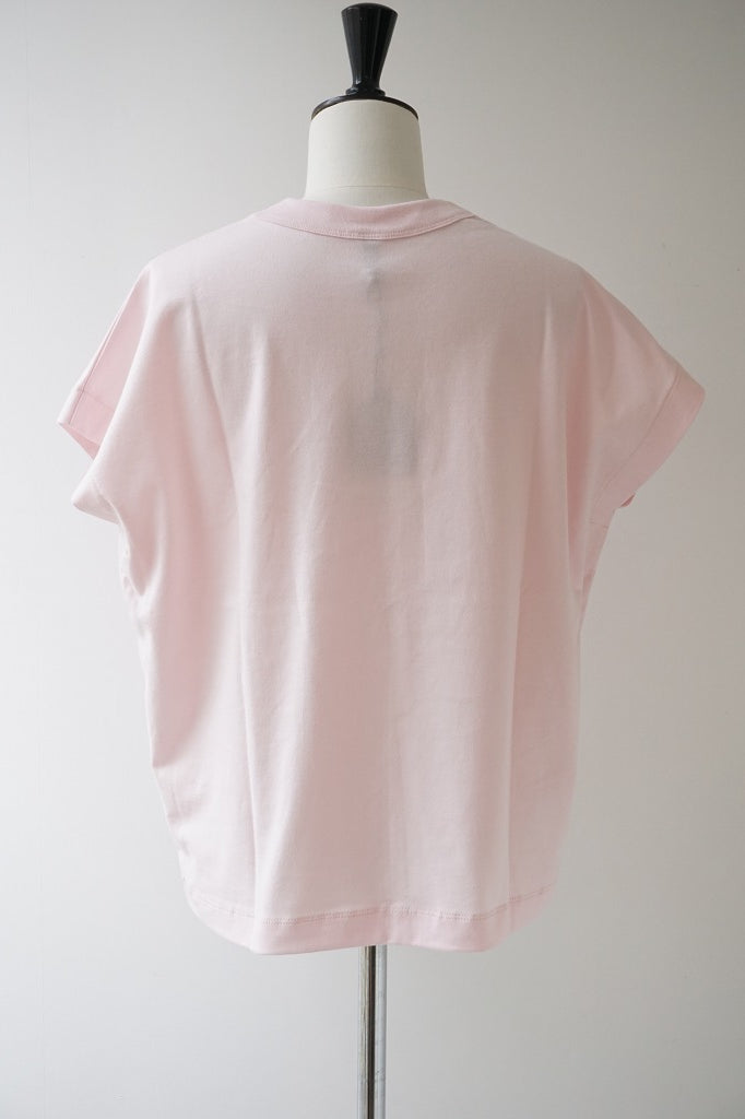 TRAVAIL MANUEL(トラバイユマニュアル) クラシック天竺フレンチT　PINK