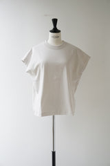 再入荷　TRAVAIL MANUEL(トラバイユマニュアル) クラシック天竺フレンチT　OYSTER