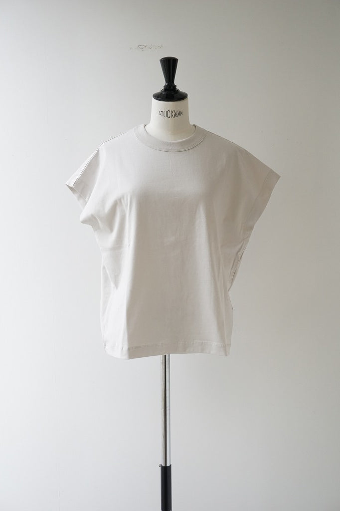再入荷　TRAVAIL MANUEL(トラバイユマニュアル) クラシック天竺フレンチT　OYSTER