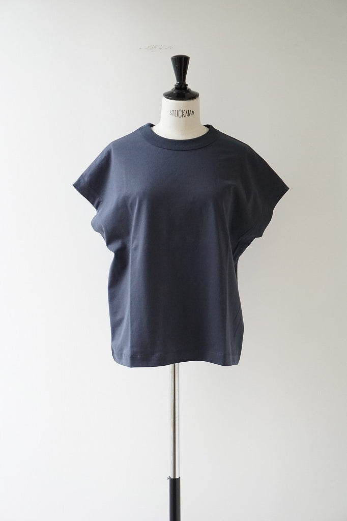 TRAVAIL MANUEL(トラバイユマニュアル) クラシック天竺フレンチT　BLUE GRAY