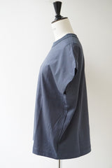 TRAVAIL MANUEL(トラバイユマニュアル) クラシック天竺フレンチT　BLUE GRAY