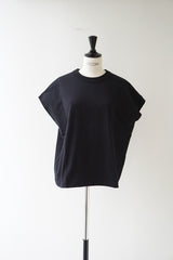 TRAVAIL MANUEL(トラバイユマニュアル) クラシック天竺フレンチT　BLACK