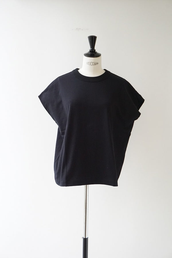 TRAVAIL MANUEL(トラバイユマニュアル) クラシック天竺フレンチT　BLACK