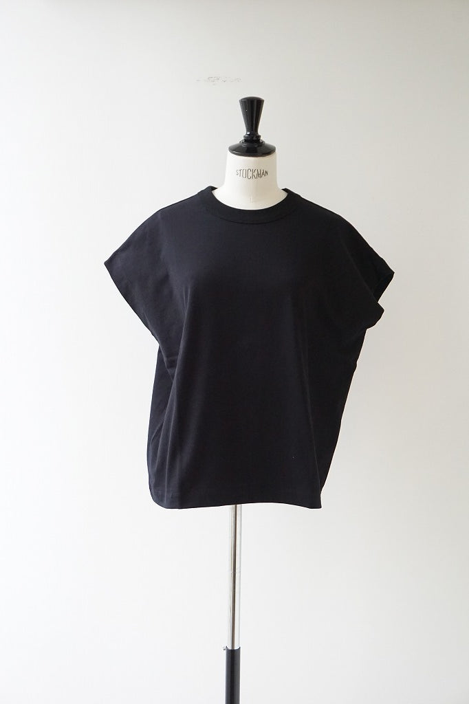TRAVAIL MANUEL(トラバイユマニュアル) クラシック天竺フレンチT　BLACK