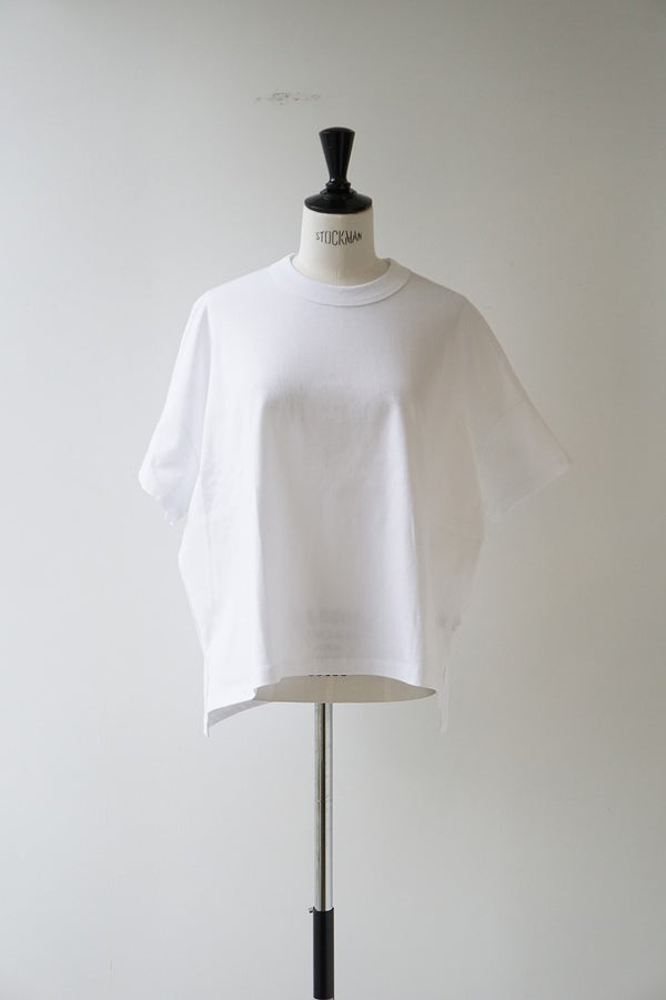 TRAVAIL MANUEL(トラバイユマニュアル) クラシック天竺スリットT　WHITE