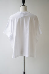 TRAVAIL MANUEL(トラバイユマニュアル) クラシック天竺スリットT　WHITE